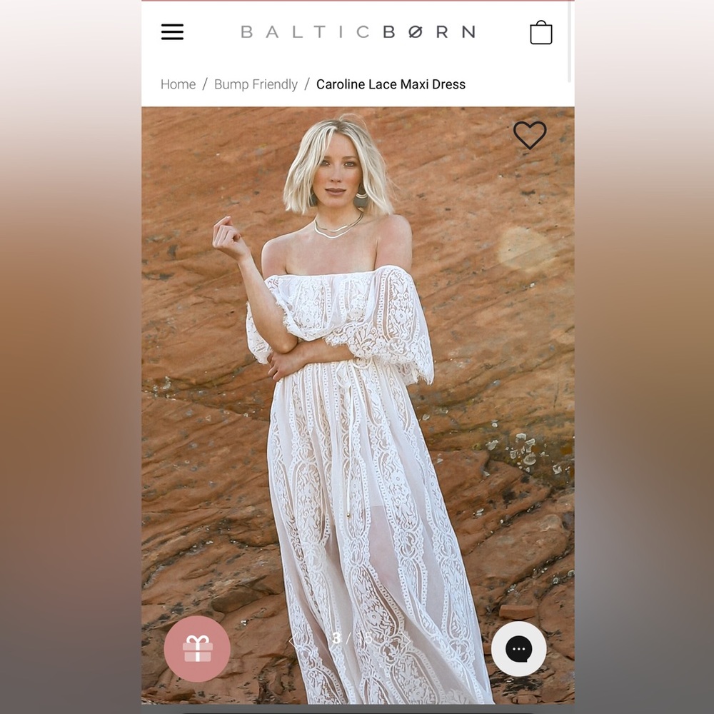 Lace off the shoulder maxi dress